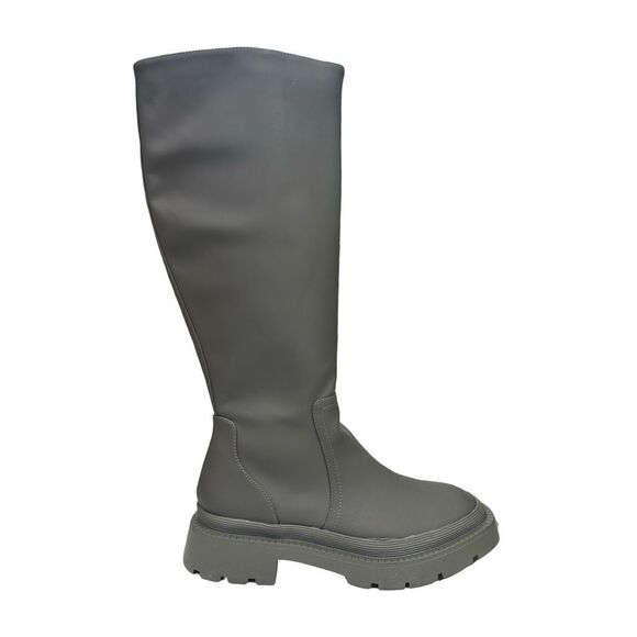 Bar III Twyla Knee-High Lug Sole Boots - Size 9.5M - Olive - Picture 1 of 9